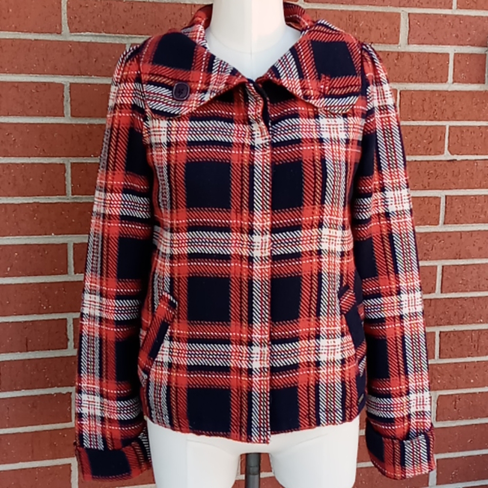 Roxy Classic Plaid Button Down Jacket - image 3
